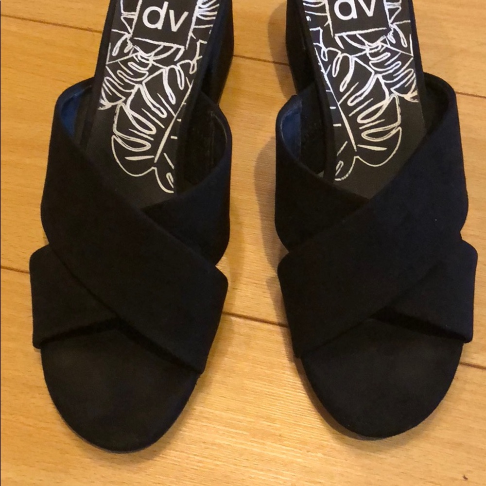 Dolce vita mules - black micro suede